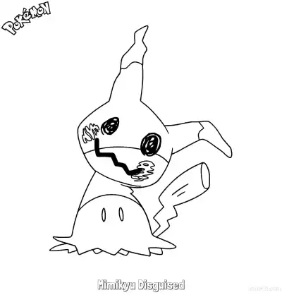 Free printable Mimikyu Disguised Coloring Page - Free Printable Pokemon Coloring Sheets coloring page